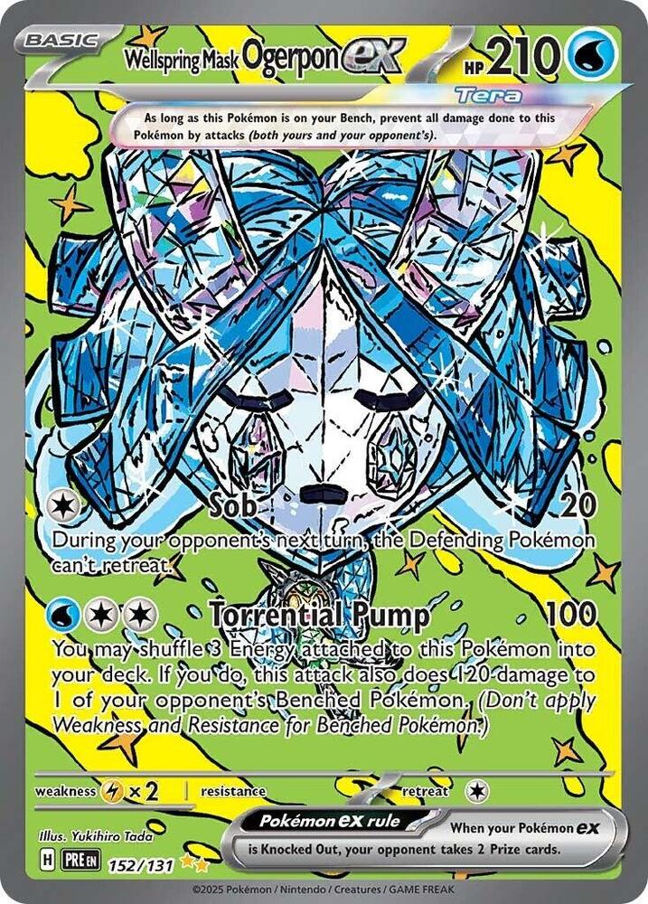 Wellspring Mask Ogerpon ex (152/131) [Scarlet & Violet: Prismatic Evolutions] | Exor Games Bridgewater