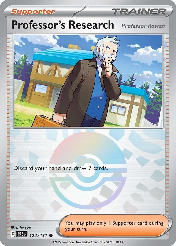 Professor's Research (124/131) [Professor Rowan] (Poke Ball Pattern) [Scarlet & Violet: Prismatic Evolutions] | Exor Games Bridgewater