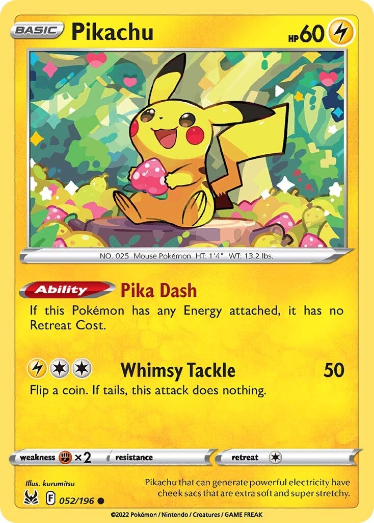 Pikachu (052/196) [Sword & Shield: Lost Origin] | Exor Games Bridgewater