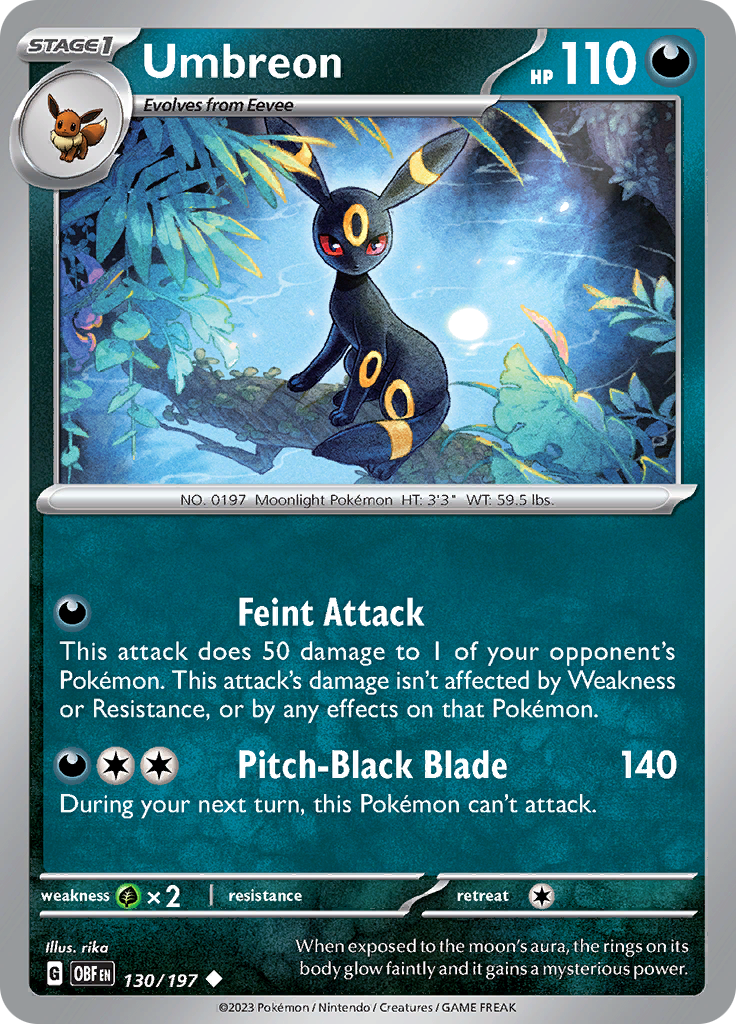 Umbreon (130/197) [Scarlet & Violet: Obsidian Flames] | Exor Games Bridgewater