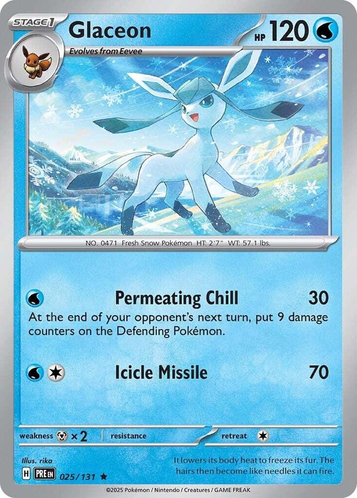 Glaceon (025/131) [Scarlet & Violet: Prismatic Evolutions] | Exor Games Bridgewater