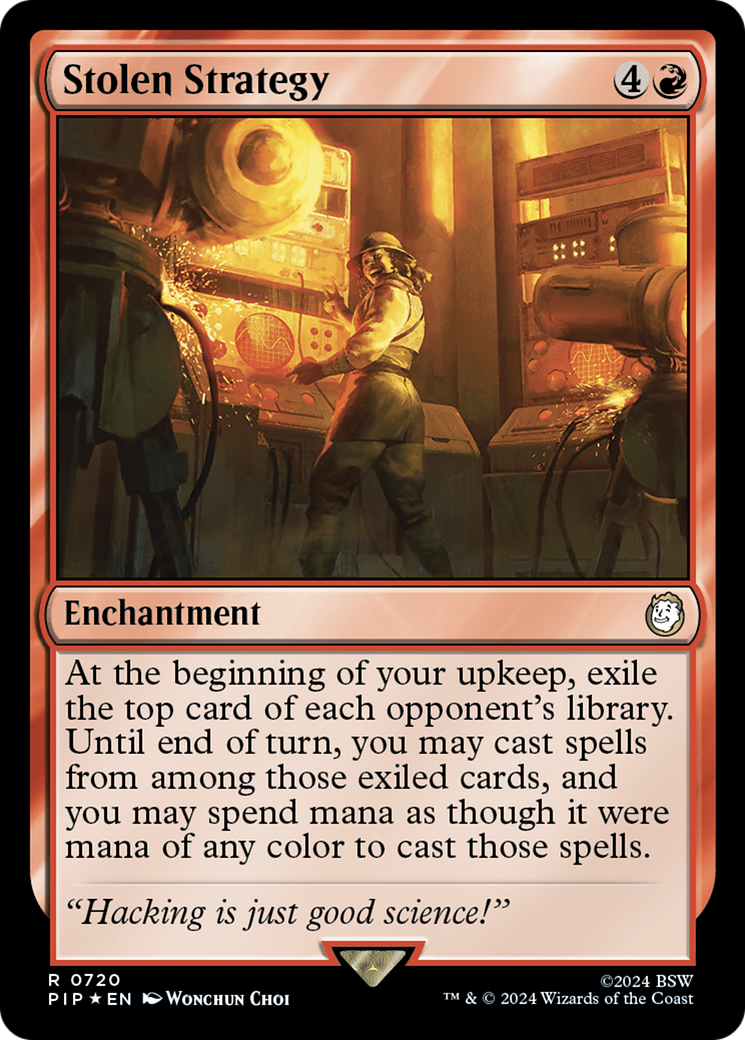 Stolen Strategy (Surge Foil) [Fallout] | Exor Games Bridgewater