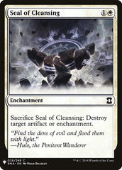 Seal of Cleansing [Mystery Booster] | Exor Games Bridgewater