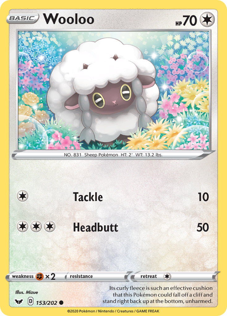 Wooloo (153/202) [Sword & Shield: Base Set] | Exor Games Bridgewater