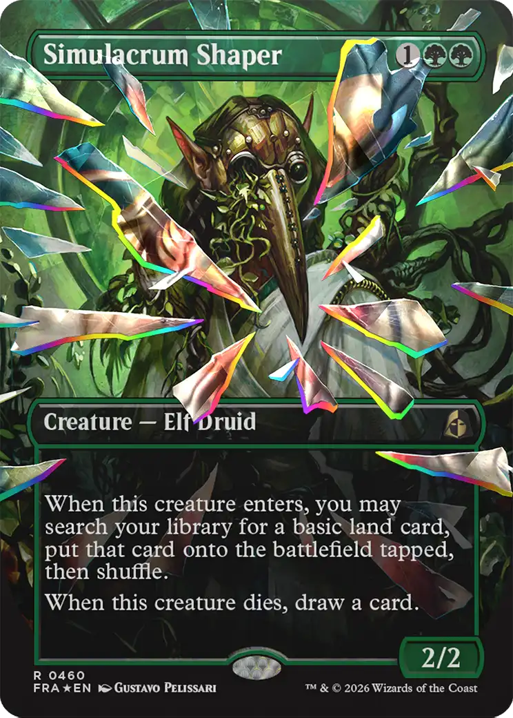 Simulacrum Shaper (Borderless) (Facet Foil) [Reality Fracture] | Exor Games Bridgewater