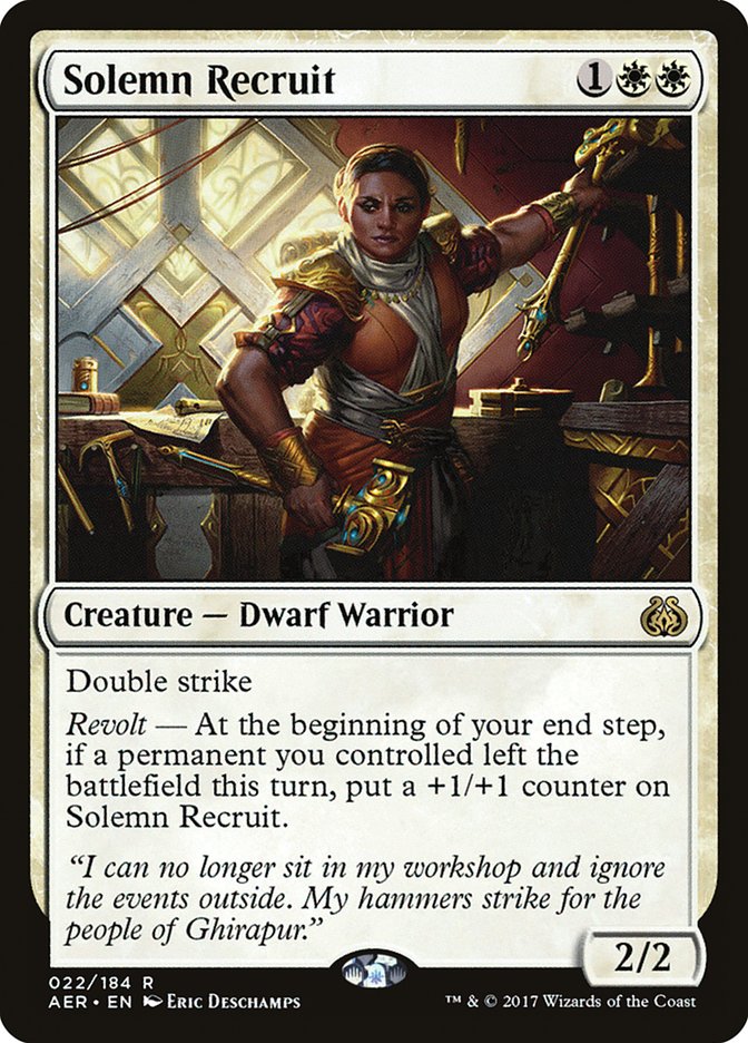 Solemn Recruit [Aether Revolt] | Exor Games Bridgewater