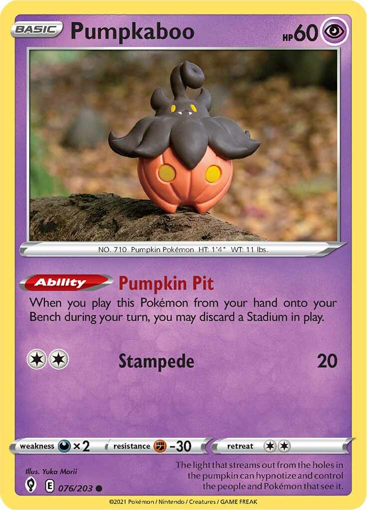 Pumpkaboo (076/203) [Sword & Shield: Evolving Skies] | Exor Games Bridgewater