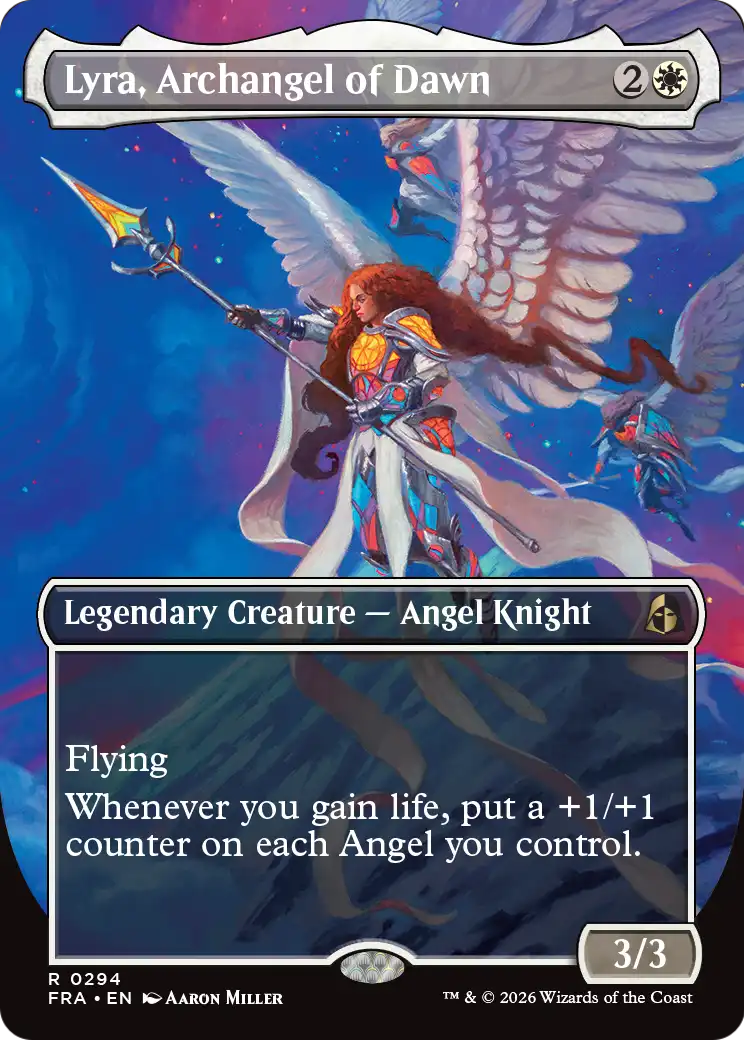 Lyra, Archangel of Dawn (Borderless) [Reality Fracture] | Exor Games Bridgewater