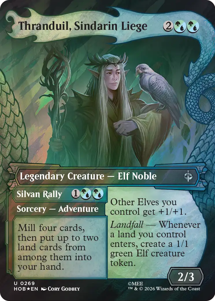 Thranduil, Sindarin Liege (Showcase) (Surge Foil) [The Hobbit] | Exor Games Bridgewater