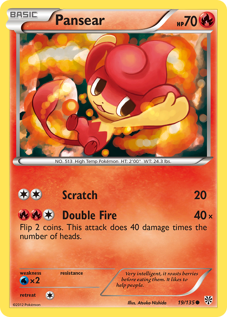 Pansear (19/135) [Black & White: Plasma Storm] | Exor Games Bridgewater