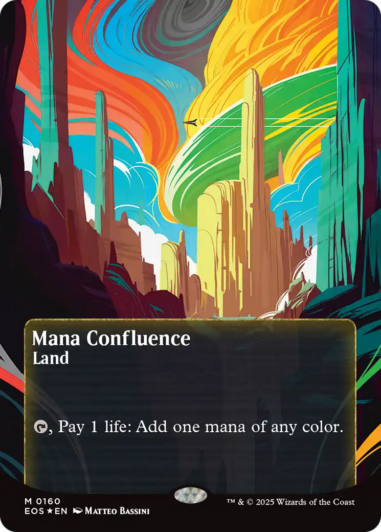 Mana Confluence (0160) (Borderless) (Galaxy Foil) [Edge of Eternities: Stellar Sights] | Exor Games Bridgewater