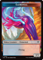 Fractal (0004) // Elemental (0002) Double-Sided Token [Secrets of Strixhaven Tokens] | Exor Games Bridgewater