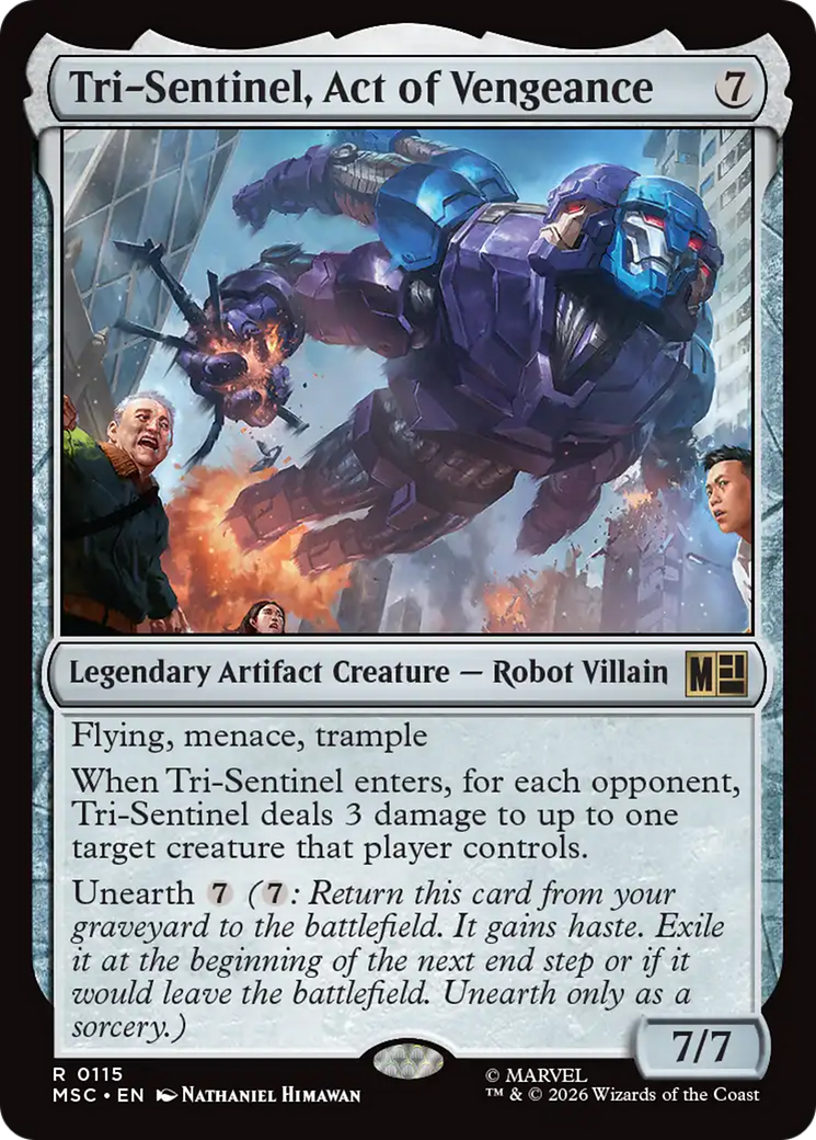 Tri-Sentinel, Act of Vengeance (Surge Foil) [Marvel Super Heroes Commander] | Exor Games Bridgewater