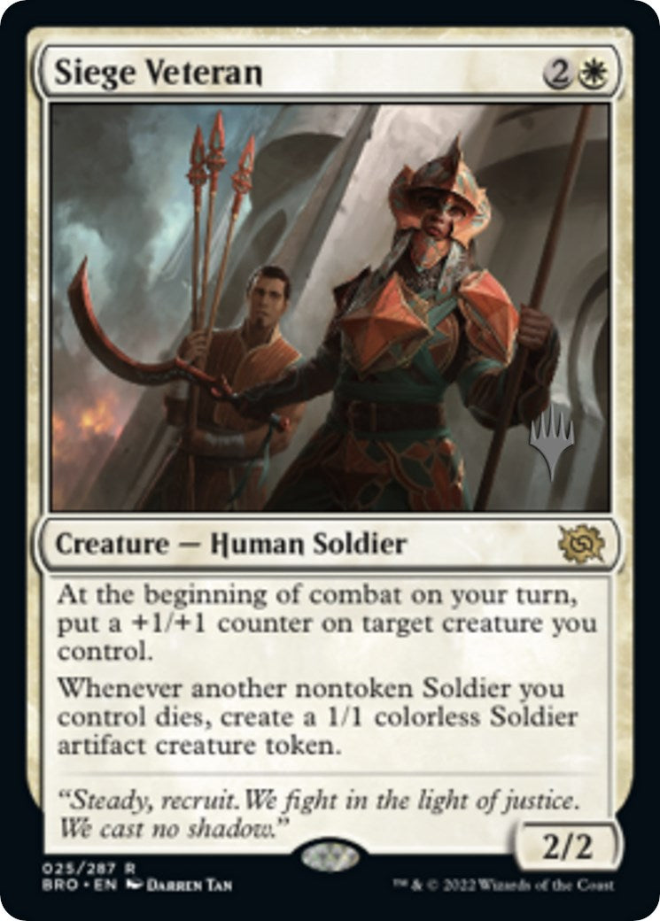 Siege Veteran (Promo Pack) [The Brothers' War Promos] | Exor Games Bridgewater