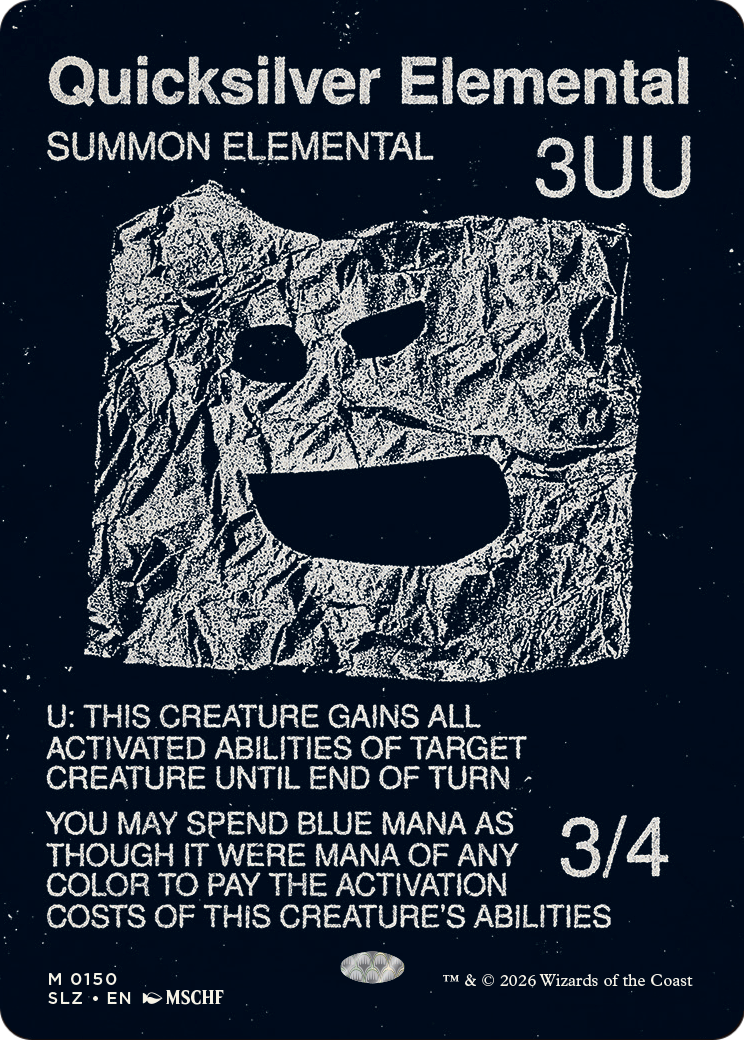 Quicksilver Elemental (0150) [Secret Lair x MSCHF: The Zeta Set] | Exor Games Bridgewater