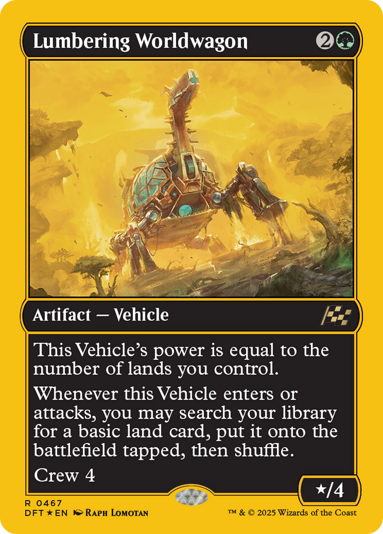 Lumbering Worldwagon (First-Place Foil) [Aetherdrift] | Exor Games Bridgewater