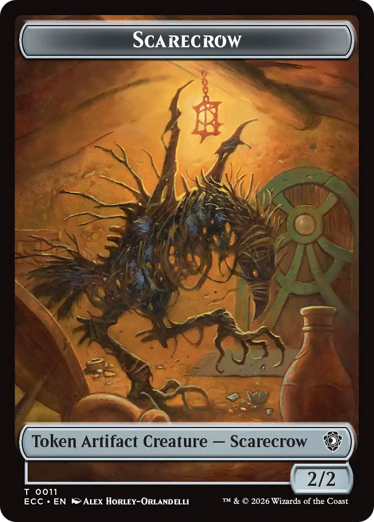 Saproling // Scarecrow Double-Sided Token [Lorwyn Eclipsed Tokens] | Exor Games Bridgewater