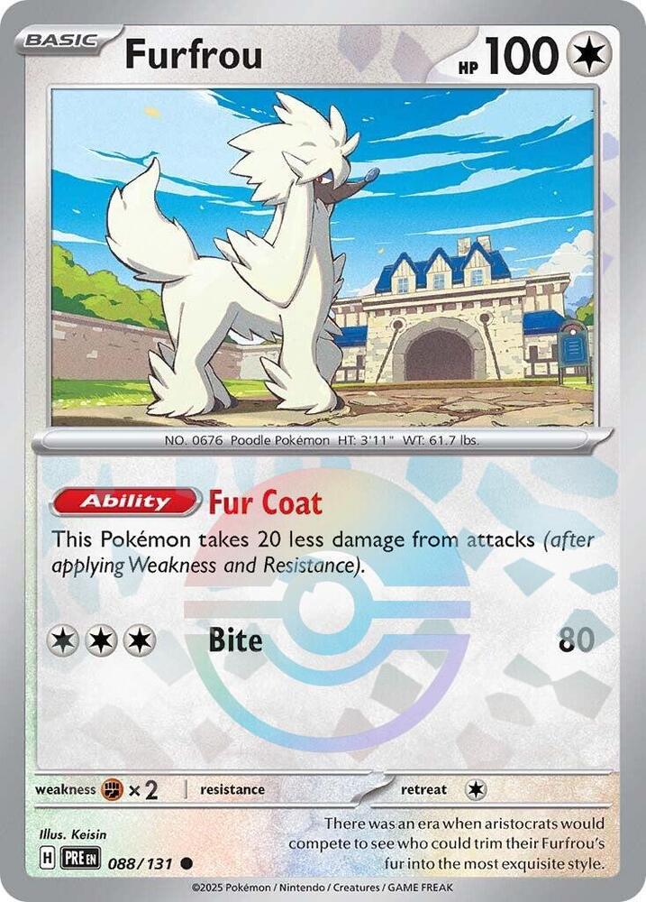 Furfrou (088/131) (Poke Ball Pattern) [Scarlet & Violet: Prismatic Evolutions] | Exor Games Bridgewater