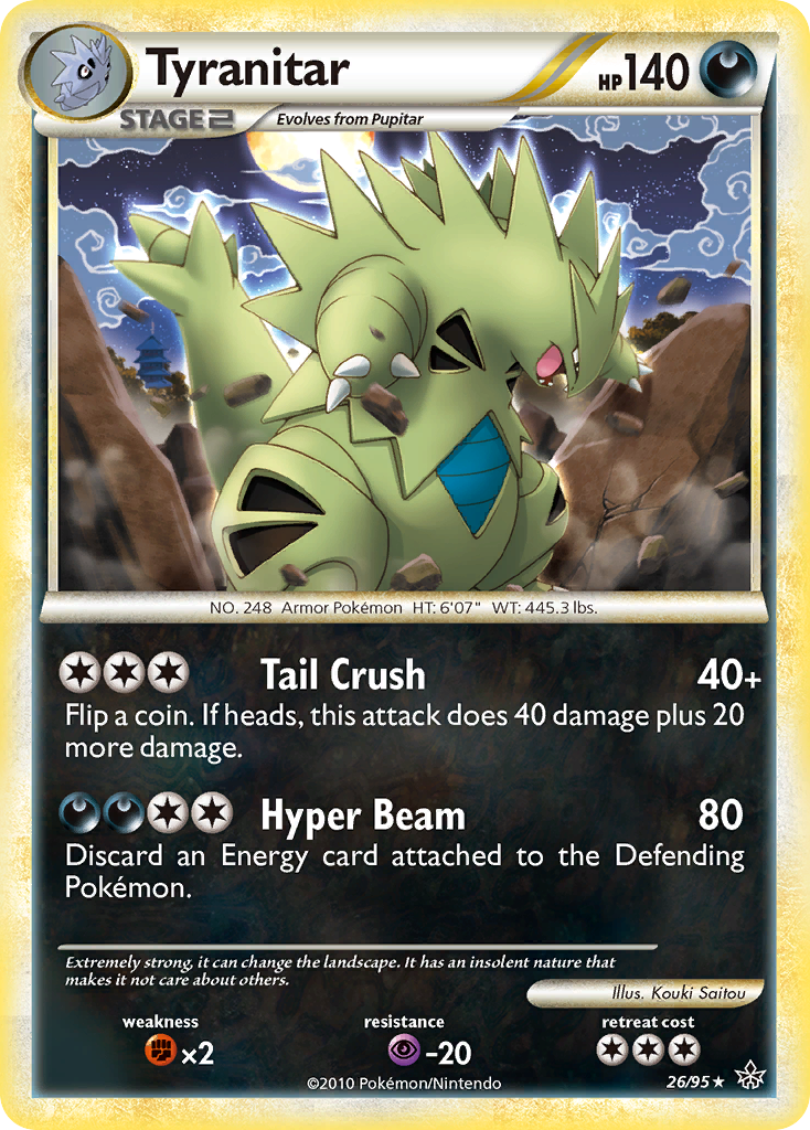 Tyranitar (26/95) [HeartGold & SoulSilver: Unleashed] | Exor Games Bridgewater