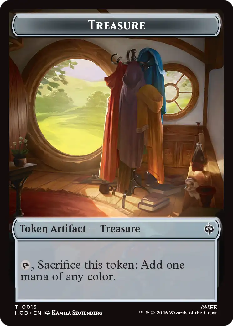 Elf // Treasure (0013) Double-Sided Token [The Hobbit Tokens] | Exor Games Bridgewater