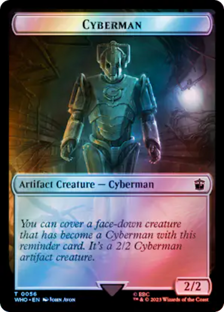 Alien Rhino // Cyberman Double-Sided Token (Surge Foil) [Doctor Who Tokens] | Exor Games Bridgewater