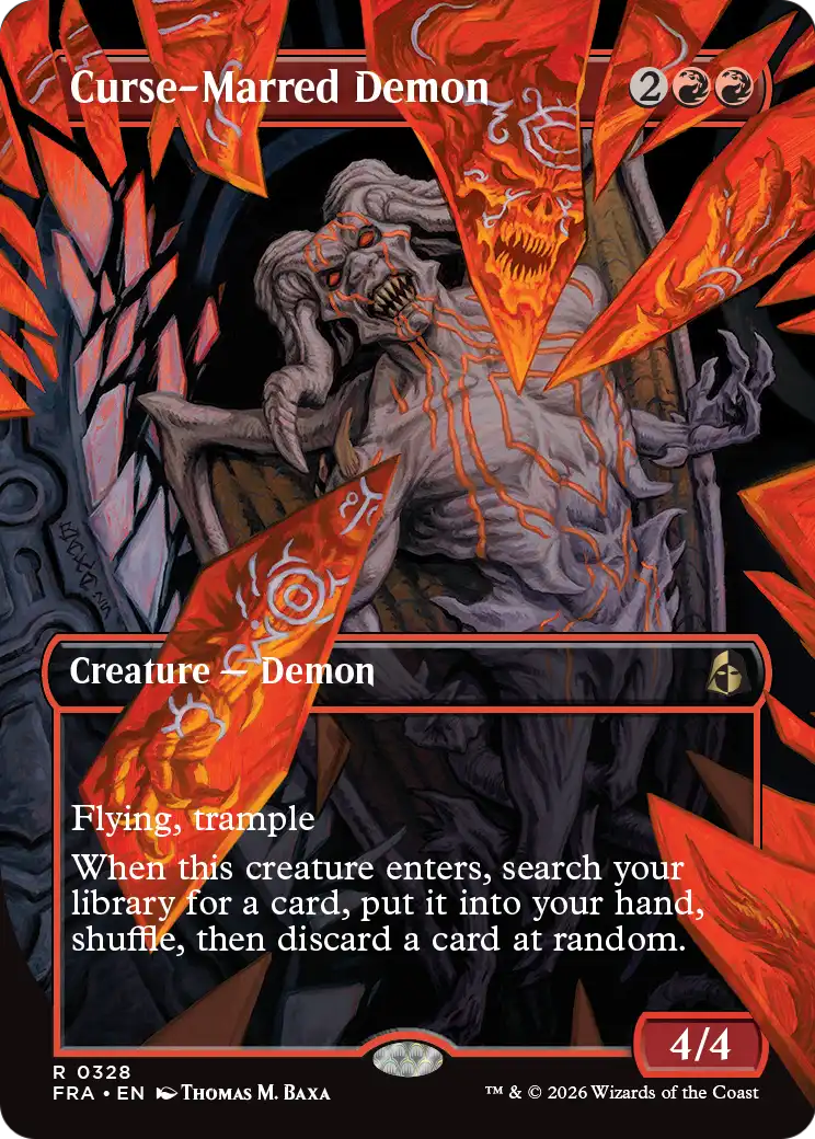 Curse-Marred Demon (Borderless) [Reality Fracture] | Exor Games Bridgewater