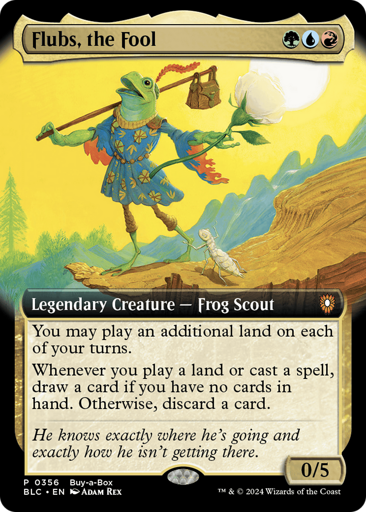 Flubs, the Fool (Buy-A-Box) (Extended Art) [Bloomburrow Promos] | Exor Games Bridgewater