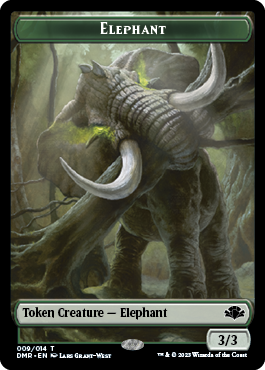 Elephant // Marit Lage Double-Sided Token [Dominaria Remastered Tokens] | Exor Games Bridgewater