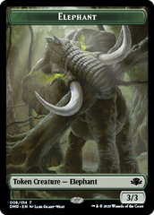 Elephant // Squirrel Double-Sided Token [Dominaria Remastered Tokens] | Exor Games Bridgewater