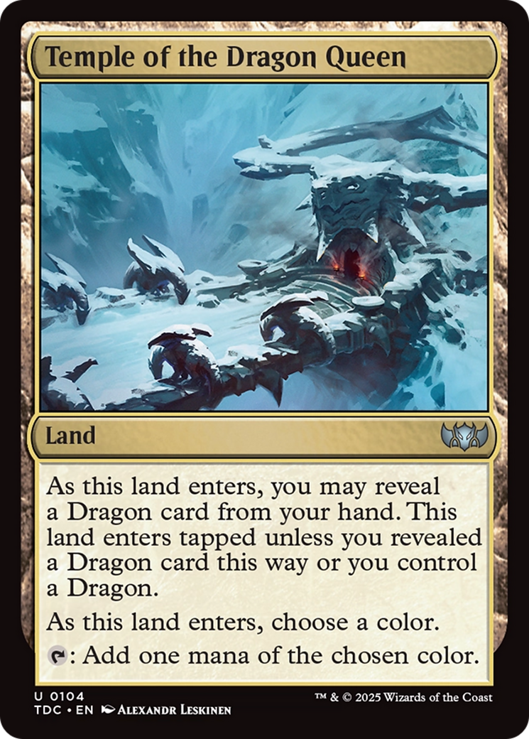 Temple of the Dragon Queen [Tarkir: Dragonstorm Commander] | Exor Games Bridgewater