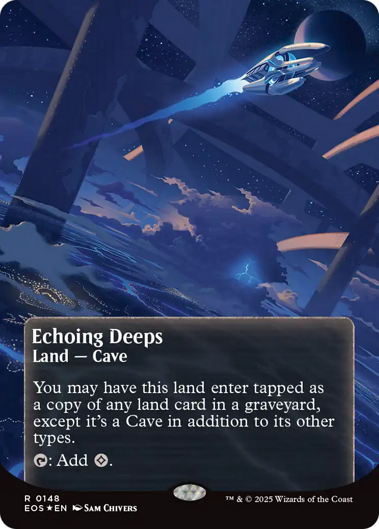 Echoing Deeps (0148) (Borderless) (Galaxy Foil) [Edge of Eternities: Stellar Sights] | Exor Games Bridgewater
