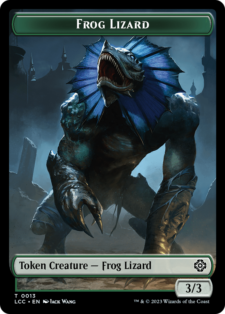 Frog Lizard // Merfolk (0003) Double-Sided Token [The Lost Caverns of Ixalan Commander Tokens] | Exor Games Bridgewater