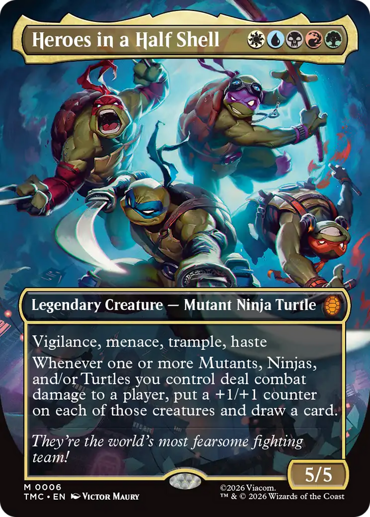 Heroes in a Half Shell (Borderless) [Teenage Mutant Ninja Turtles Commander] | Exor Games Bridgewater