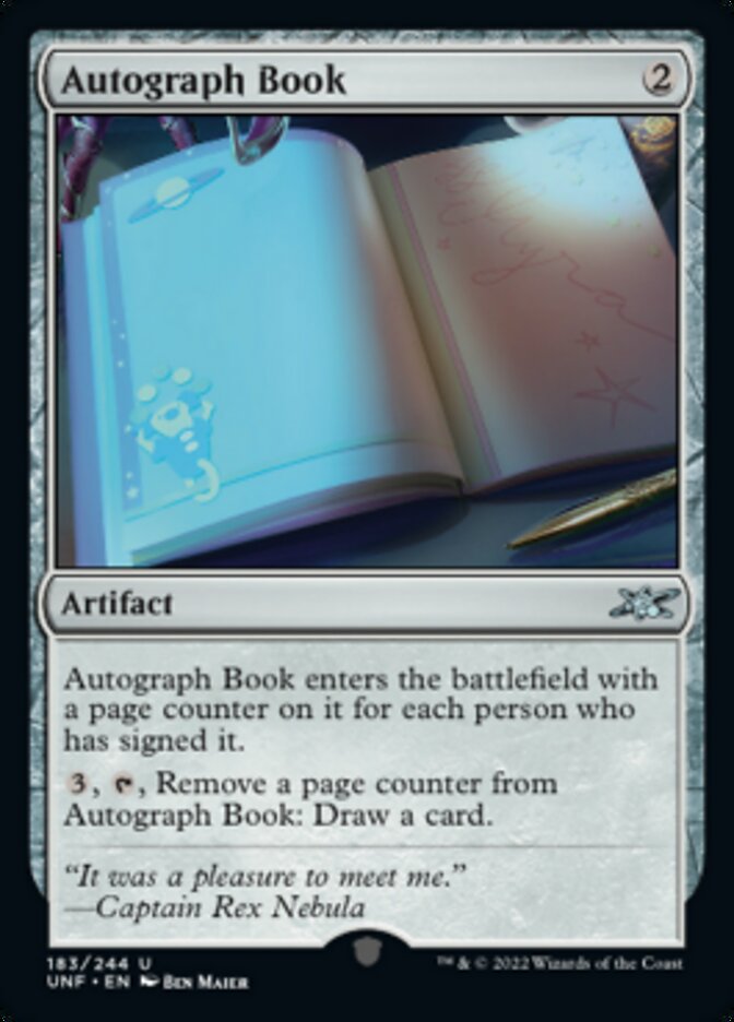 Autograph Book [Unfinity] | Exor Games Bridgewater