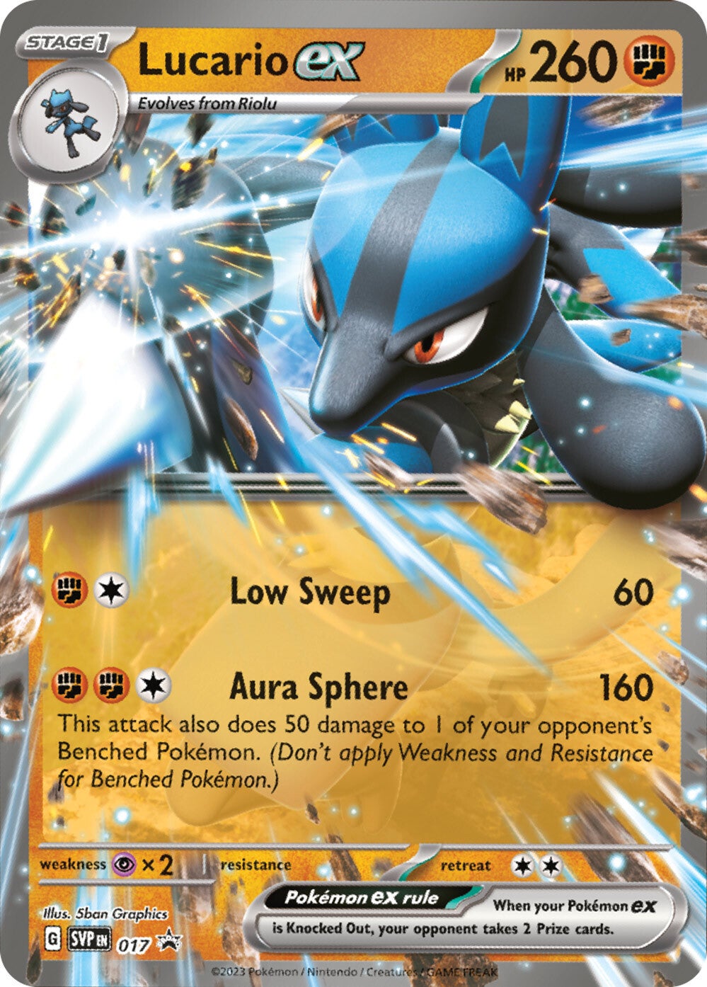 Lucario ex (017) [Scarlet & Violet: Black Star Promos] | Exor Games Bridgewater