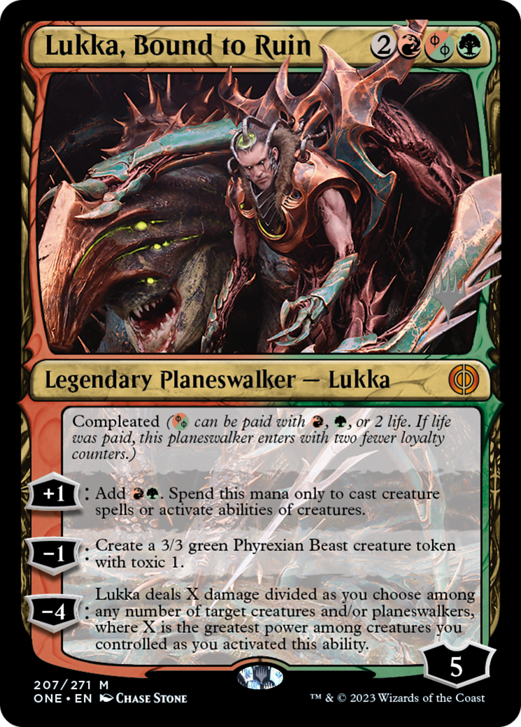 Lukka, Bound to Ruin (Promo Pack) [Phyrexia: All Will Be One Promos] | Exor Games Bridgewater