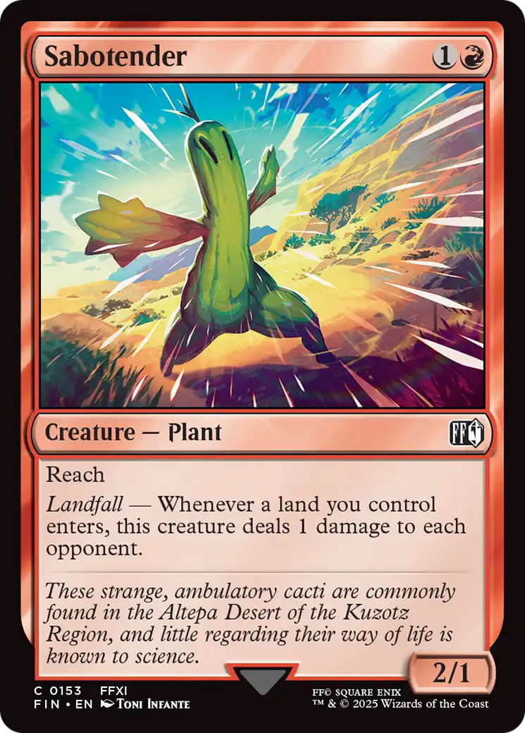 Sabotender [FINAL FANTASY] | Exor Games Bridgewater