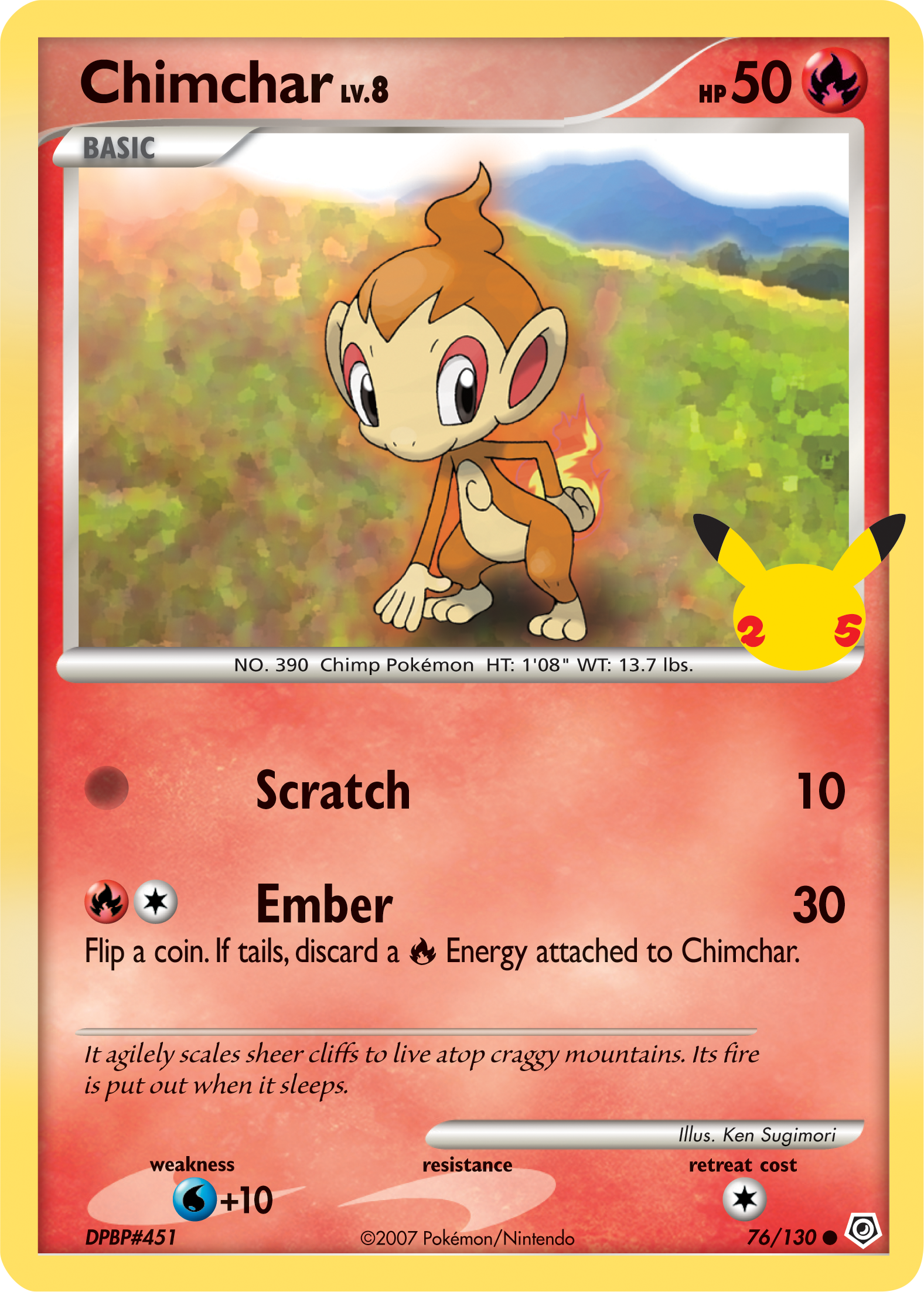 Chimchar (76/130) (Jumbo Card) [First Partner Pack] | Exor Games Bridgewater