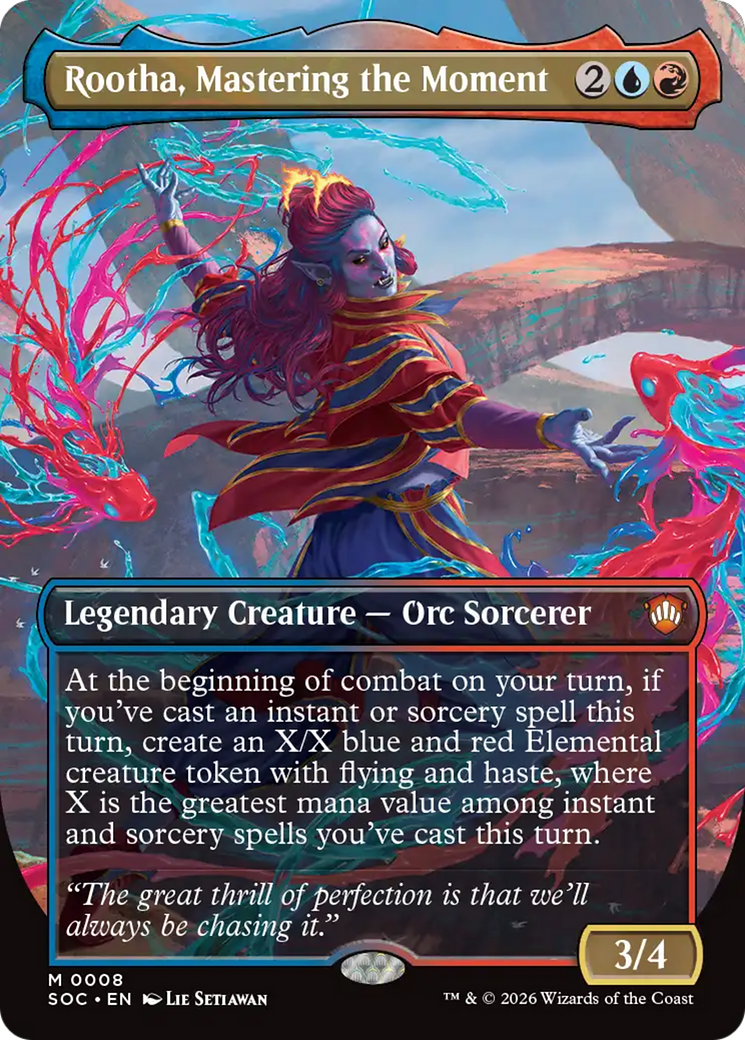 Rootha, Mastering the Moment (Borderless) [Secrets of Strixhaven Commander] | Exor Games Bridgewater