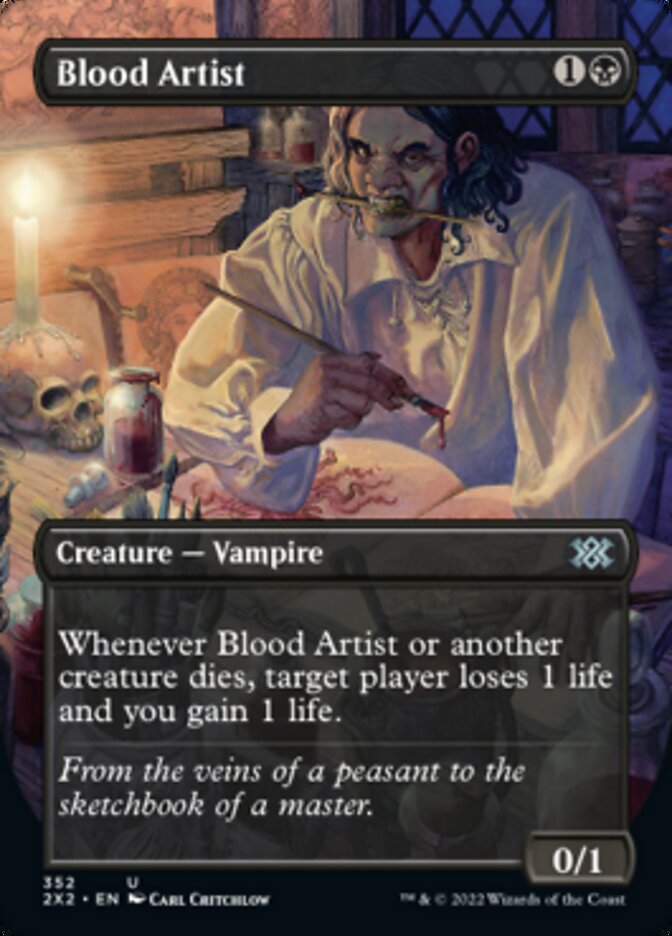 Blood Artist (Borderless Alternate Art) [Double Masters 2022] | Exor Games Bridgewater