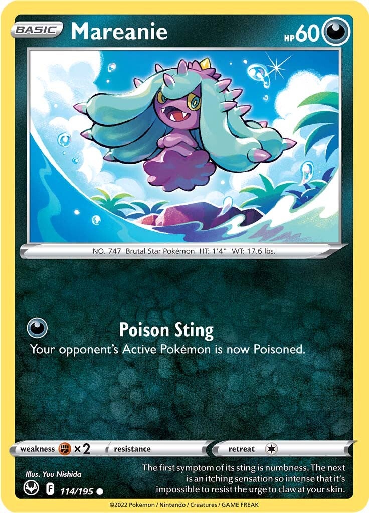 Mareanie (114/195) [Sword & Shield: Silver Tempest] | Exor Games Bridgewater