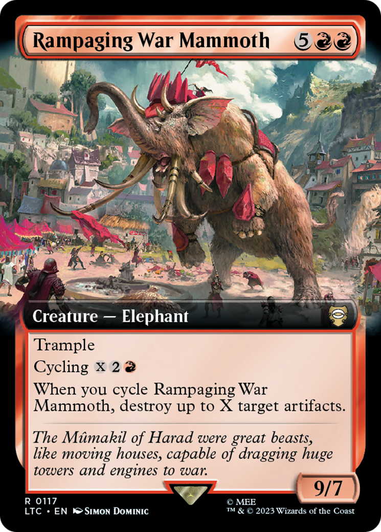 Rampaging War Mammoth (Extended Art) [The Lord of the Rings: Tales of Middle-Earth Commander] | Exor Games Bridgewater