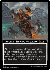 Bounty: Eriana, Wrecking Ball // Bounty Rules Double-Sided Token [Outlaws of Thunder Junction Commander Tokens] | Exor Games Bridgewater