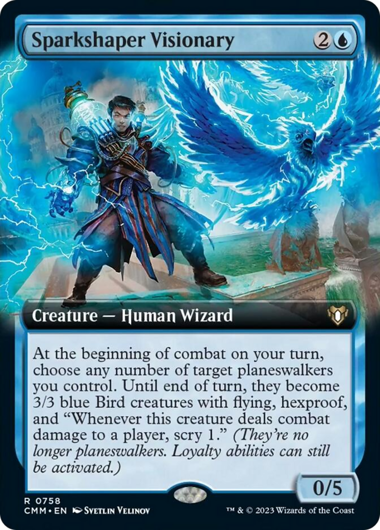 Sparkshaper Visionary (Extended Art) [Commander Masters] | Exor Games Bridgewater