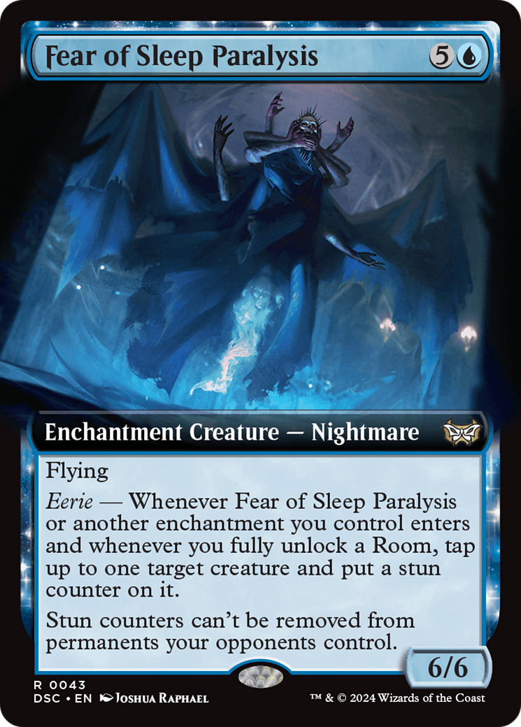 Fear of Sleep Paralysis (Extended Art) [Duskmourn: House of Horror Commander] | Exor Games Bridgewater