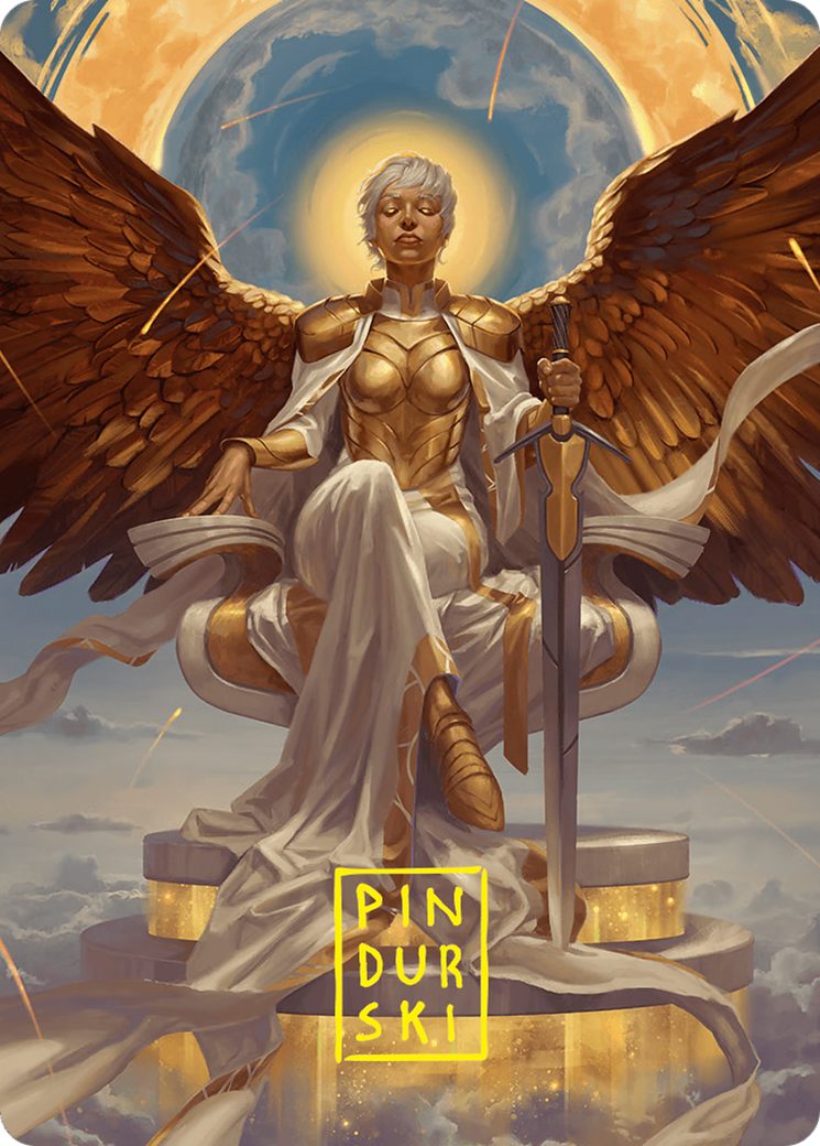 Herald of Eternal Dawn Art Card (27/54) (Gold-Stamped Signature) [Foundations Art Series] | Exor Games Bridgewater