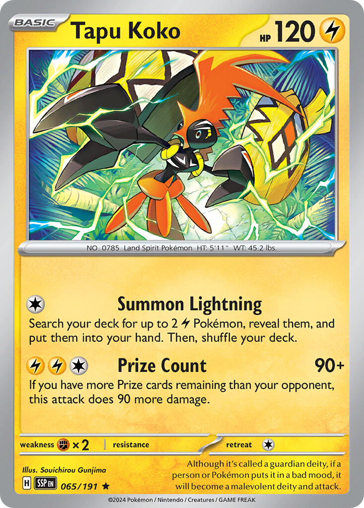 Tapu Koko (065/191) (Theme Deck Exclusive) [Scarlet & Violet: Surging Sparks] | Exor Games Bridgewater