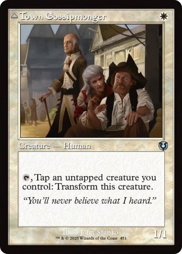 Town Gossipmonger // Incited Rabble (Retro Frame) [Innistrad Remastered] | Exor Games Bridgewater