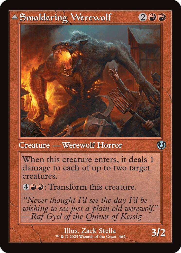 Smoldering Werewolf // Erupting Dreadwolf (Retro Frame) [Innistrad Remastered] | Exor Games Bridgewater