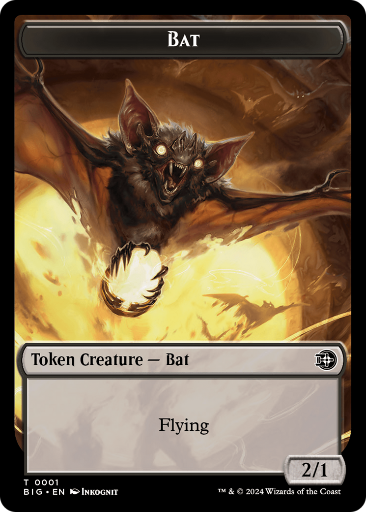 Treasure // Bat Double-Sided Token [Outlaws of Thunder Junction Tokens] | Exor Games Bridgewater